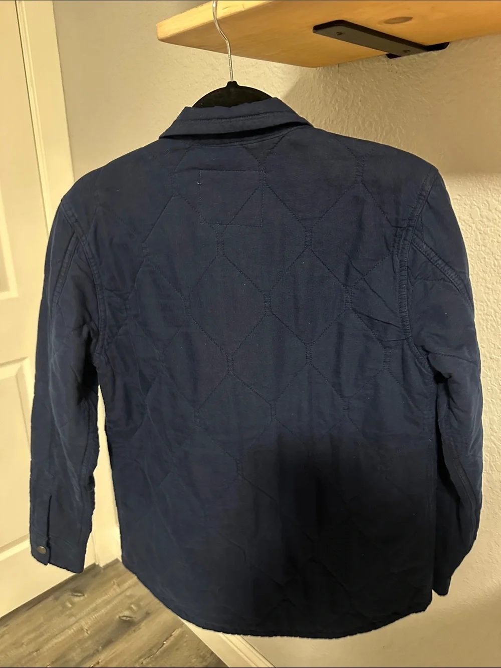 Tucker + Tate Quilted Snap-Front Jacket in Navy Blue xl